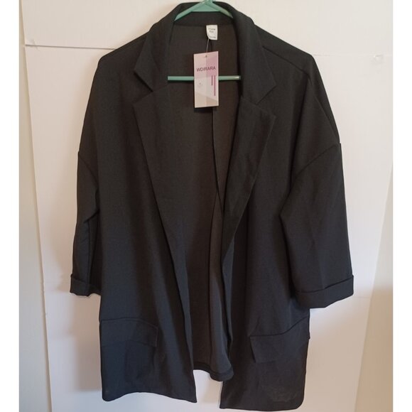 Wdirara Jackets & Blazers - WDIRARA Women's XL Plus Size Blazer Casual Open Front Jacket
